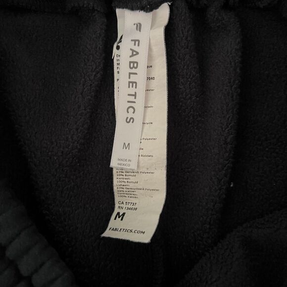 Fabletics Mens Size M Sweatpants Sweats Black Exercise Pants - Picture 3 of 4